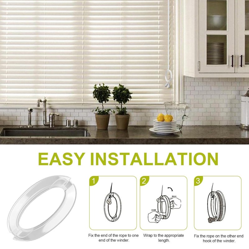 Batator Window Blind Cord Winder, Safety Baby Proof Blind Cord Holder Wrap, Childproof Clear Plastic Windows Shade String Clips,Blind String Holder,No Wall Damage (4 Pack) - Image 4